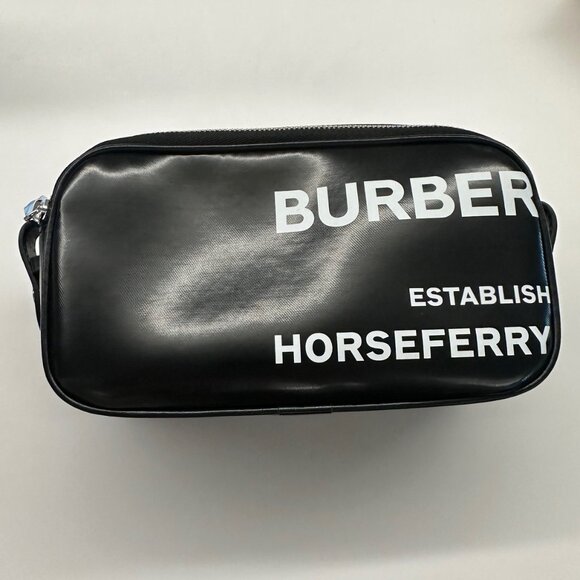 $3 START THURSDAY 11/14 @ 2pm: Burberry Camera Bag Horseferry Print Bag - Picture 2 of 3